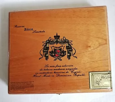 Vintage Maduro Wooden Cigar Empty Box By A Fuente Y Cia 9.3  X 8  X 2  • $16