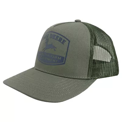 John Deere LP83272-JD Men's Twill/Mesh Trucker Cap/Hat Brown/Black One Size • $28