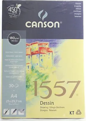 Canson 1557 180gsm A5 A4 A3 Sketching Drawing Paper Pad Book Spiral Or Gummed  • £23.69