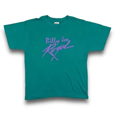 VTG 90s Billy Joe Royal Country Music Puff Print T Shirt Womens XL Green Purple • $29.95