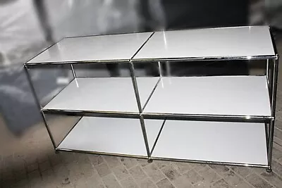 USM Haller Sideboard 15m Shelf Files Light Grey 4 Compartments Open 50 Deep • £922