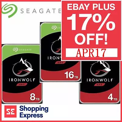 Seagate 4TB 8TB 10TB 16TB 18TB HDD IronWolf 3.5  Internal NAS Hard Disk Drive • $189