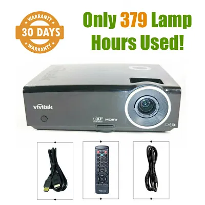 ViviTek D837 DLP Projector Cinema 3200 ANSI HD 1080i HDMI - Only 379 Hours Used! • $133.45