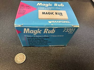 Magic Rub Art Eraser Vinyl 12/pack New Box NIB SANFORD Drafting Drawing • $18.99