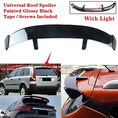 Universal Fit For Volvo XC90 02-06 Rear Tail Roof Spoiler ABS Wing Black W/Light • $86.19