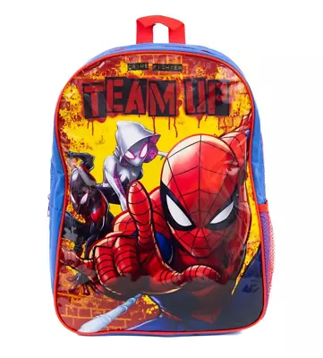 Marvel Spiderman Team Up Large Arch Backpack Childrens School Rucksack Boys • £9.95