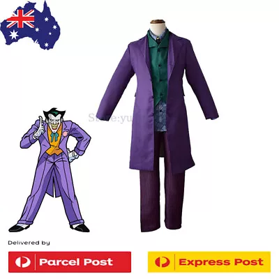 Batman The Dark Knight Joker Cosplay Costume Halloween Party Fancy Wear Outfits • $80.99