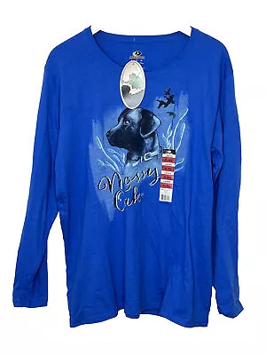 NEW Mossy Oak Mens T-Sheet Long Sleeve Blue Dog Graphic XL NWT • $12