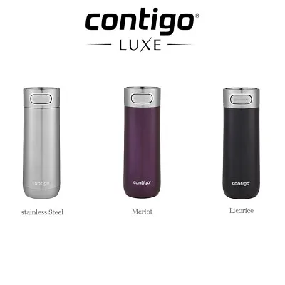 $34.95 • Buy New Contigo Luxe Autoseal Travel Mug 354ml Coffee Flask BPA Free Thermos Save