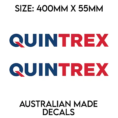 Quintrex 400mm X 55mm Fishing Boat Marine Stickers Decals. Set Of 2. • $39.99