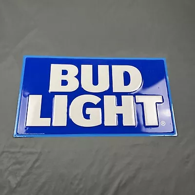 Bud Light 2016 Metal Bar Sign Blue Large Logo 30”x17” Decor Mancave Bar Sign • $39.99