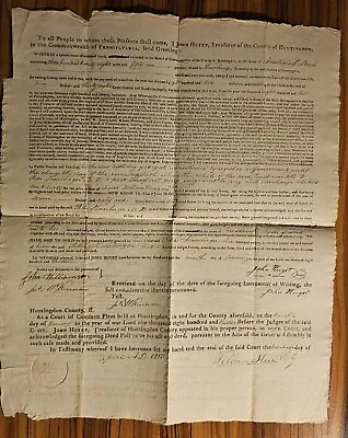 1813 Deed Poll: Treasurer To Shoernberger M.D. Woodberry Township Huntingdon PA • $34.30