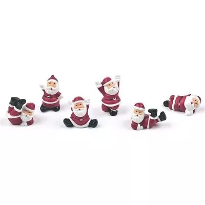 Santa Cake Topper Picks Plastic Cupcake Toppers Tumbling Xmas Decorations • £1.49