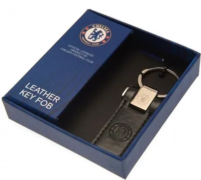 Chelsea FC Leather Key Fob Keyring In A Gift Box Football Gift • £9.95