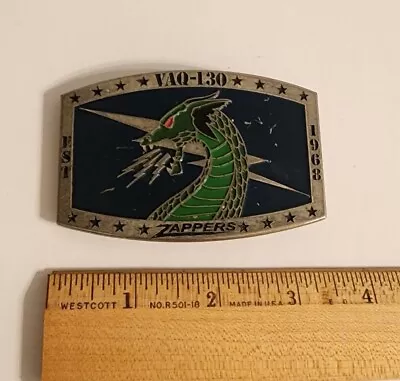 VAQ-130 ZAPPERS Electronic Attack Squadron Military Belt Buckle By KIDDER CORP • $69.99