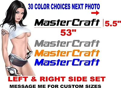 $58 • Buy MasterCraft Master Craft Boat Decal Boats Decals 30 Color Choices 53  X 5.5  