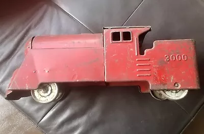 1930’s Marx Red Locomotive 3000. Steelcraft. 27 Inches Long. Original Condition • $65