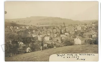 RPPC Aerial View Of MESHOPPEN PA 1907 Wyoming County Real Photo Postcard • $14.99