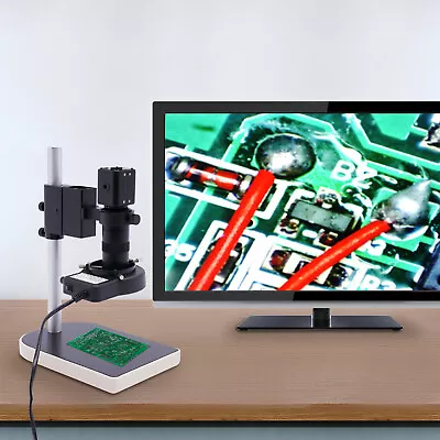 1080P 16MP Digital Video Inspection Microscope HD CMOS Camera Kit 10X-180X HDMI • $99.76