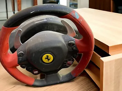Ferrari Thrustmaster Steering Wheel For Xbox One As Is For Parts • $50