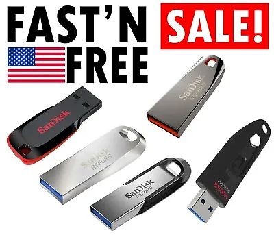 Lot SanDisk USB Flash Drive Cruzer Blade Glade Force Ultra Flair Luxe 3.0 3.1 • $164.99