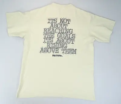 Vintage No Fear T-shirt Size XL Tan Beige Single Stitch USA Rising Above Goals • $24.95
