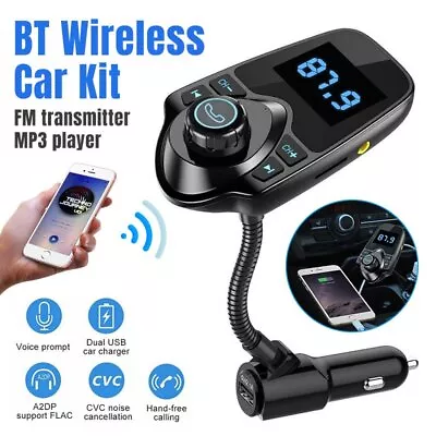 Wireless Car Bluetooth FM Transmitter Radio Adapter MP3 Player USB Charger • $12.99