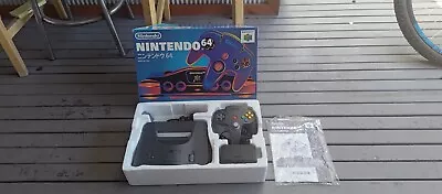 Nintendo 64 Black Console Black Controller Boxed  Complete 💯 N64 NTSC-J  • $220