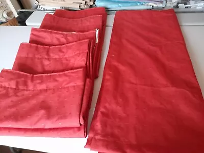 £48 • Buy 6 Pairs Curtains Ready Made 28 X 32 Inches Long Boat Caravan Terracotta Thick