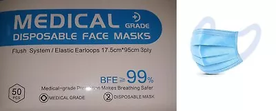 Medical Surgical 3 Ply Layer Disposable Protective Face Masks PPE (150 Pc) • $9.75