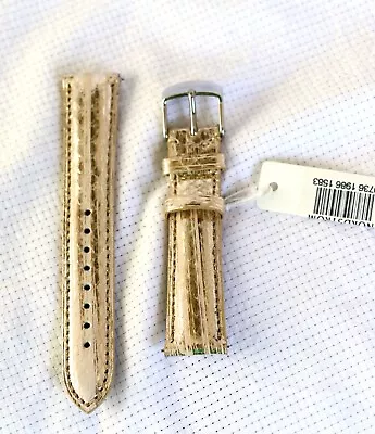 Michele Metallic Gold Leather 2 Piece Watch Strap 18mm AUTHENTIC New With Tag • $29.99