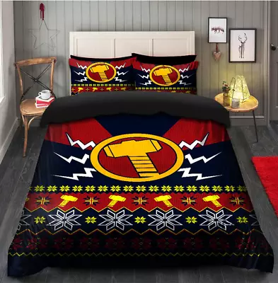 Thor Christmas Full Bedding Duvet Covers Set (4pcs) • $59.99