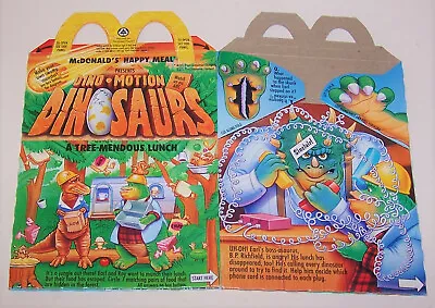 Vintage 1992 McDonald's Dino Motion Dinosaurs Happy Meal Box • $9.99