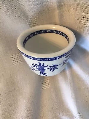 Sterling Vitrified China Bowl Blue Flowers Liverpool Ohio USA H-2 • $8