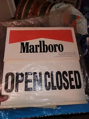 Vintage 1995 Marlboro Sliding Open/Closed Store Business Hours Sign  • $29.99