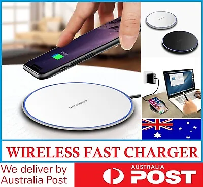 $12.95 • Buy Qi Wireless Charger FAST Charging Pad For IPhone 12 11 X XR 8 Samsung S10 Sydney