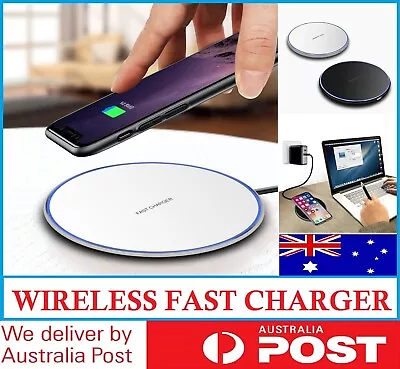 Qi Wireless Charger FAST Charging Pad For IPhone 12 Pro 11 X XS 8 8+ Samsung AU • $12.95