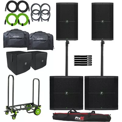 Mackie THUMP212 12  Powered Active DJ Pro Audio Speakers W 15  Subwoofers Pair • $2525.40