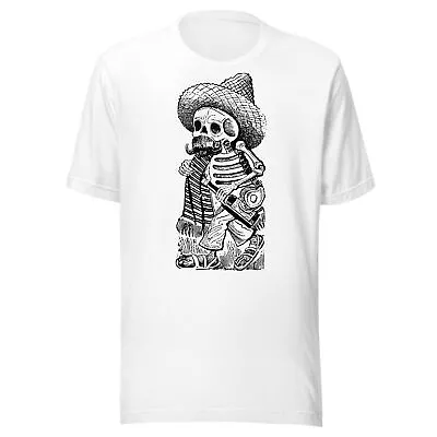 Jose Guadalupe Posada T Shirt Day Of Dead Mariachi Mexican Revolution Tee XS-5XL • $18.17