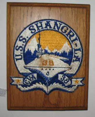 Vintage Us Navy Vietnam War Era U.s.s. Shangri-la Cva 38 Large Patch Framed • $49.99