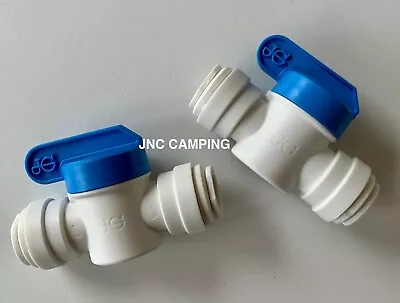 £14.95 • Buy 2 X John Guest 12mm In-Line Shutoff Valve Push Fit Pipe Water Connector WS1270