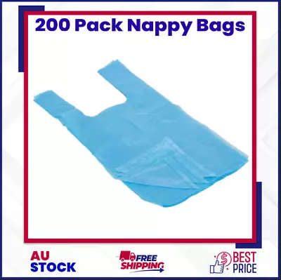 Pack Of 200 Disposable Nappy Bags Baby Diaper Change Bag Nursery When Out • $3.55