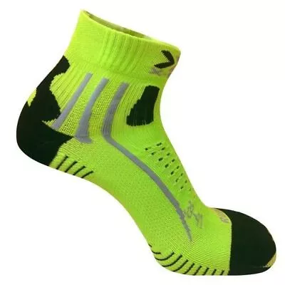 X-Bionic Socks Effector Running Short Man Green/black Size 35/38 • £5.69