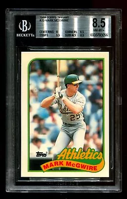 1989 Topps Tiffany #70 Mark McGwire BGS 8.5 • $14.95