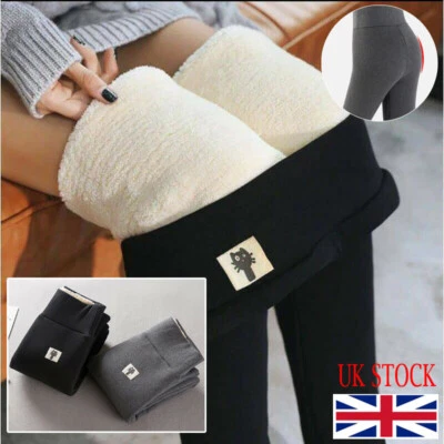 £4.99 • Buy Women Winter Thick Warm Fleece Lined Pants Leggings Thermal Stretchy Ladies