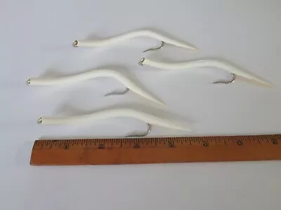 4 Mustad Open Eye Tubed Worm Hook Sz 8/0 Umbrella Rig Teaser Jig  Pick Color • $12.99