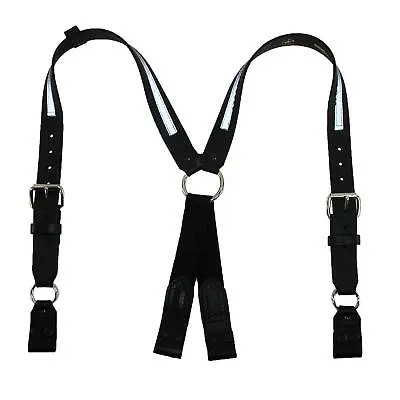 $99.95 • Buy New Boston Leather Leather Reflective Loop End Fireman Work Suspenders