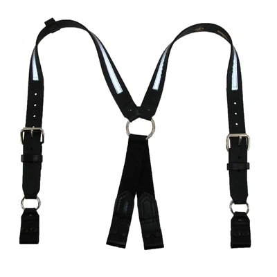 $99.95 • Buy New Boston Leather Leather Reflective Loop End Fireman Work Suspenders