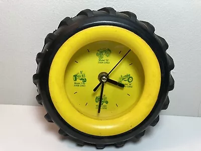 Vintage John Deere Style Tractor Tire Wall Clock 6.5” • $17.99