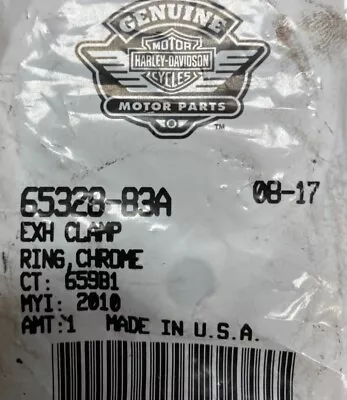 $18 • Buy Harley Davidson Genuine Chrome Ring Exhaust Clamp OEM